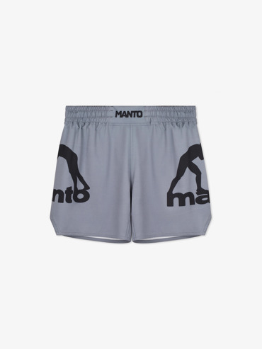 MANTO LOGO DUAL FIGHT SHORTS-grey